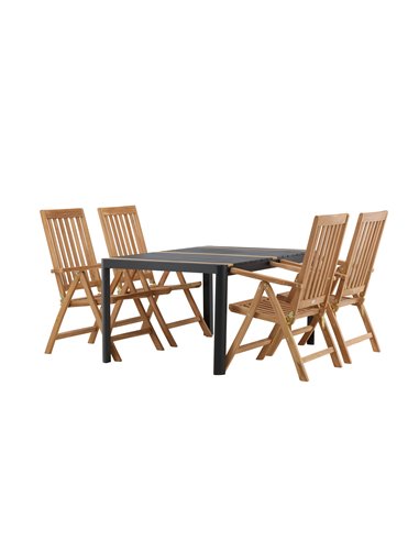 Matgrupp Togo med Kenya matstolar, 150 × 90 cm