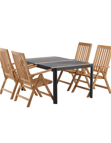 Matgrupp Togo med Kenya matstolar, 150 × 90 cm