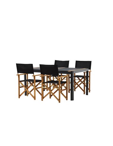 Matgrupp Togo med Marion matstolar, 150 × 90 cm