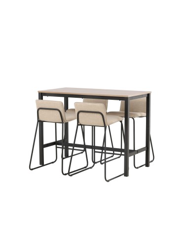 Matgrupp Camden med Bisbee matstolar, 120 × 60 cm