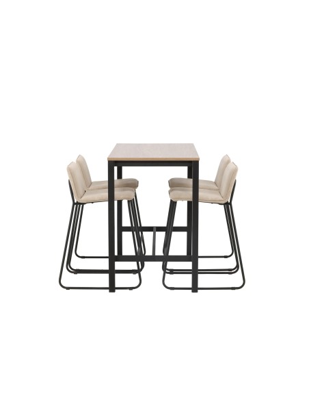 Matgrupp Camden med Bisbee matstolar, 120 × 60 cm