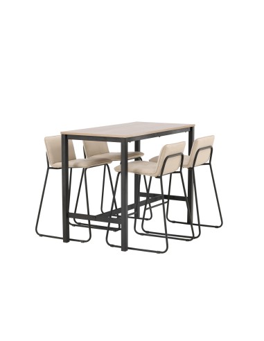 Matgrupp Camden med Bisbee matstolar, 120 × 60 cm