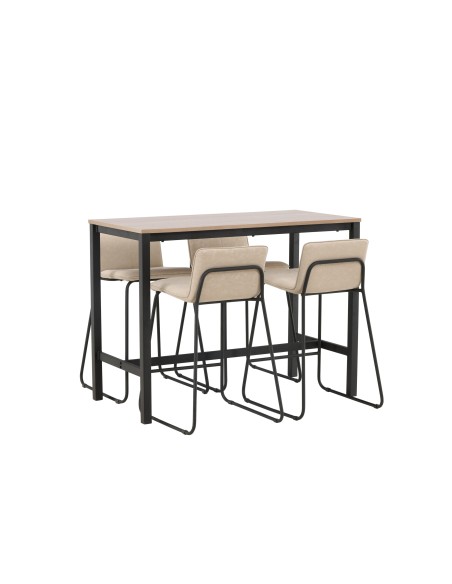 Matgrupp Camden med Bisbee matstolar, 120 × 60 cm