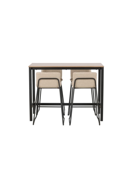 Matgrupp Camden med Bisbee matstolar, 120 × 60 cm