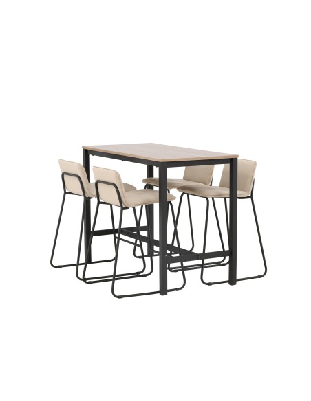Matgrupp Camden med Bisbee matstolar, 120 × 60 cm