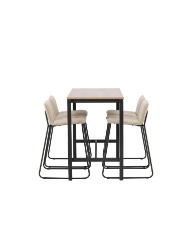 Matgrupp Camden med Bisbee matstolar, 120 × 60 cm