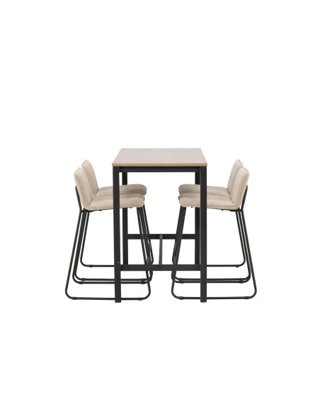 Matgrupp Camden med Bisbee matstolar, 120 × 60 cm