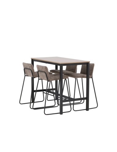 Matgrupp Camden med Bisbee matstolar, 120 × 60 cm