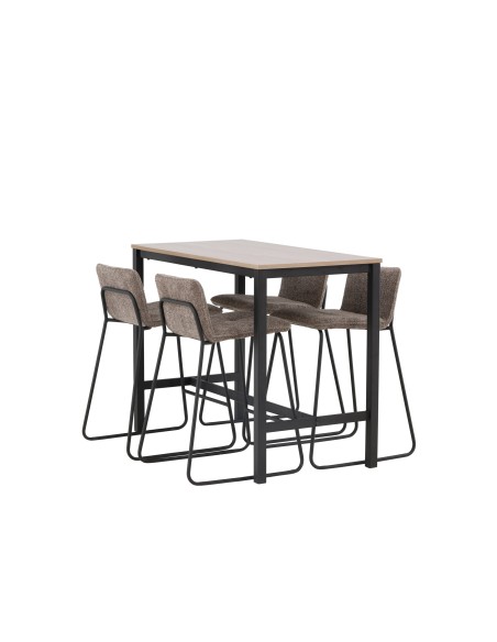 Matgrupp Camden med Bisbee matstolar, 120 × 60 cm