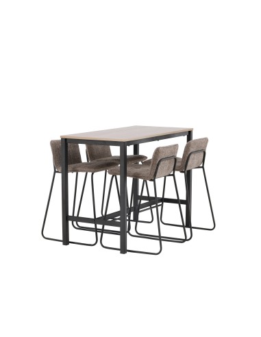 Matgrupp Camden med Bisbee matstolar, 120 × 60 cm