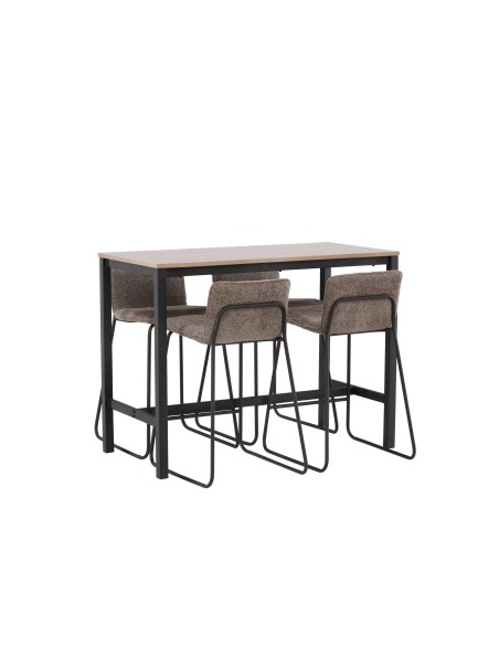 Matgrupp Camden med Bisbee matstolar, 120 × 60 cm