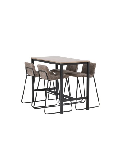 Matgrupp Camden med Bisbee matstolar, 120 × 60 cm