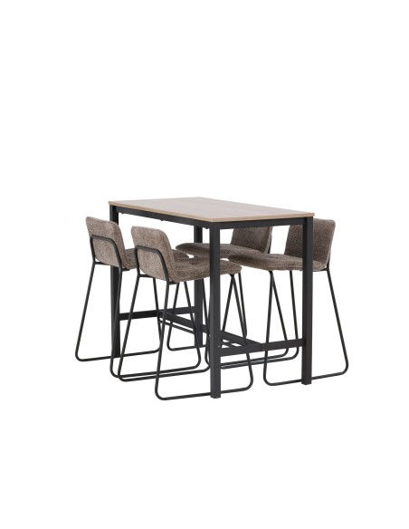 Matgrupp Camden med Bisbee matstolar, 120 × 60 cm