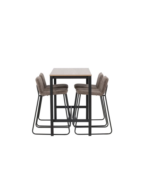 Matgrupp Camden med Bisbee matstolar, 120 × 60 cm