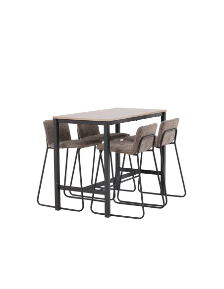 Matgrupp Camden med Bisbee matstolar, 120 × 60 cm