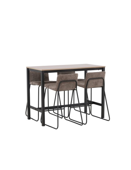 Matgrupp Camden med Bisbee matstolar, 120 × 60 cm