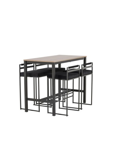 Matgrupp Camden med Opelika matstolar, 120 × 60 cm