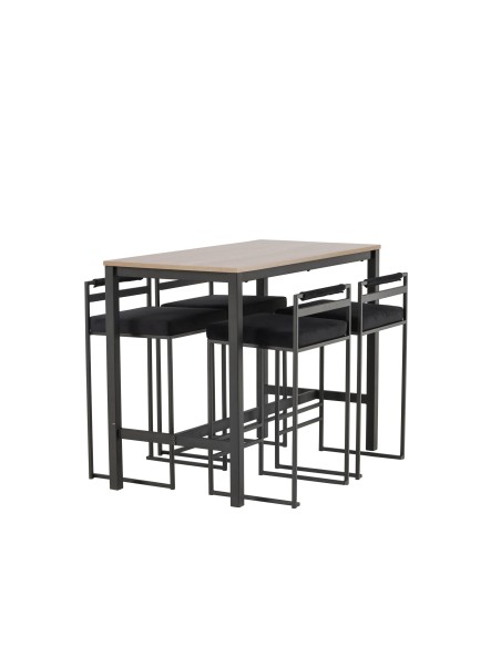 Matgrupp Camden med Opelika matstolar, 120 × 60 cm
