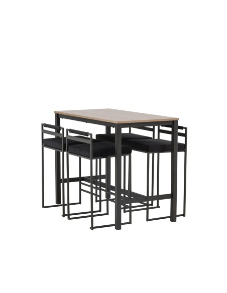 Matgrupp Camden med Opelika matstolar, 120 × 60 cm
