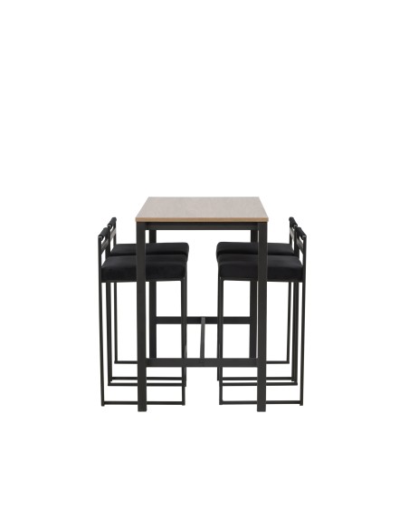 Matgrupp Camden med Opelika matstolar, 120 × 60 cm