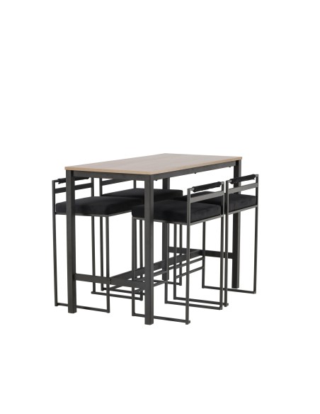 Matgrupp Camden med Opelika matstolar, 120 × 60 cm