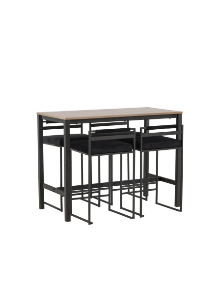 Matgrupp Camden med Opelika matstolar, 120 × 60 cm