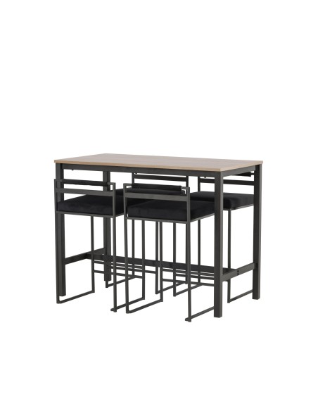 Matgrupp Camden med Opelika matstolar, 120 × 60 cm