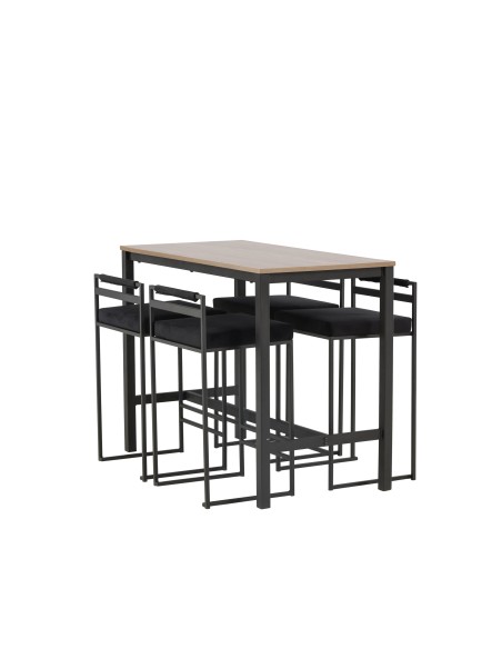 Matgrupp Camden med Opelika matstolar, 120 × 60 cm