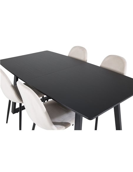 Matgrupp Inca med Polar matstolar, 160 × 85 cm