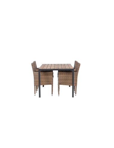 Matgrupp Break med Malina matstolar, 150 × 90 cm