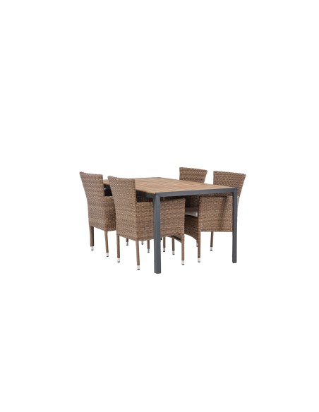 Matgrupp Break med Malina matstolar, 150 × 90 cm