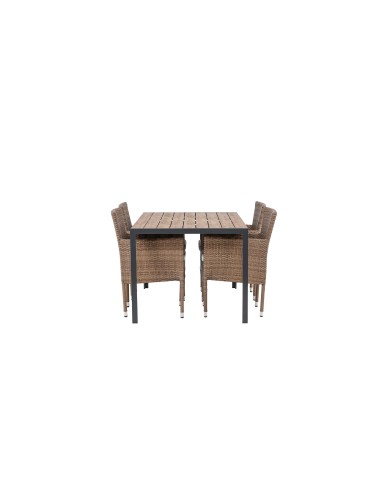 Matgrupp Break med Malina matstolar, 150 × 90 cm