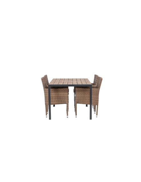 Matgrupp Break med Malina matstolar, 150 × 90 cm