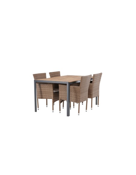 Matgrupp Break med Malina matstolar, 150 × 90 cm