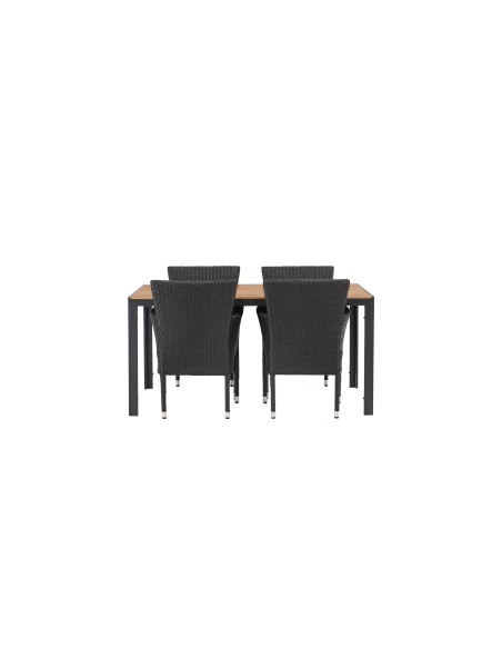 Matgrupp Break med Malina matstolar, 150 × 90 cm