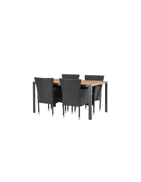 Matgrupp Break med Malina matstolar, 150 × 90 cm