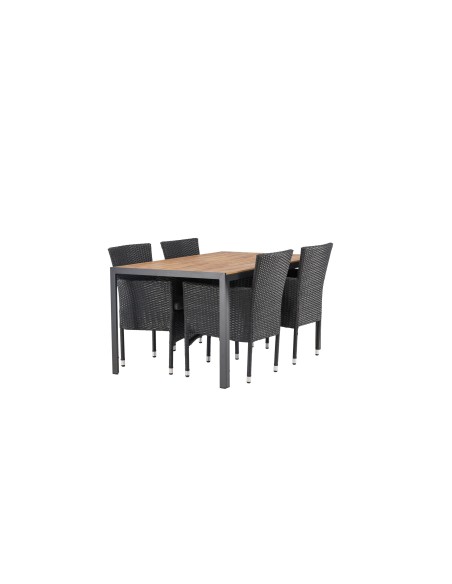 Matgrupp Break med Malina matstolar, 150 × 90 cm
