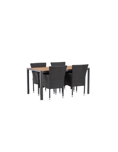Matgrupp Break med Malina matstolar, 150 × 90 cm