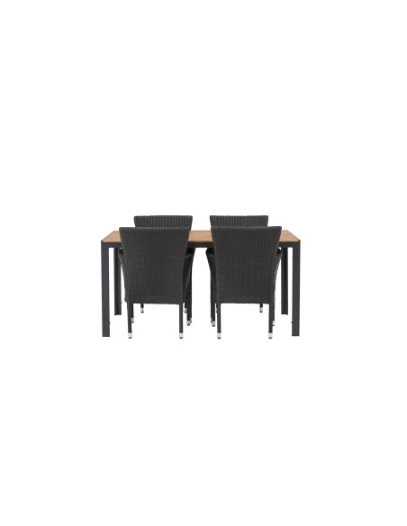 Matgrupp Break med Malina matstolar, 150 × 90 cm