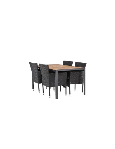 Matgrupp Break med Malina matstolar, 150 × 90 cm