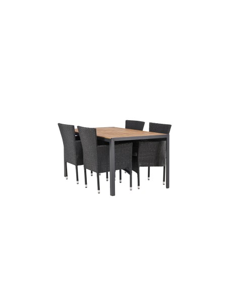 Matgrupp Break med Malina matstolar, 150 × 90 cm