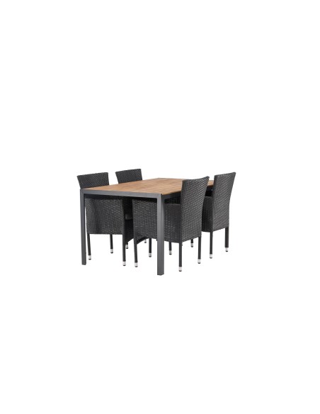 Matgrupp Break med Malina matstolar, 150 × 90 cm