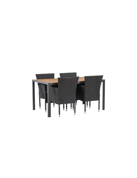 Matgrupp Break med Malina matstolar, 150 × 90 cm