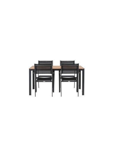 Matgrupp Break med Copacabana matstolar, 150 × 90 cm