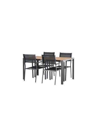 Matgrupp Break med Copacabana matstolar, 150 × 90 cm