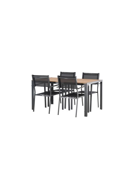 Matgrupp Break med Copacabana matstolar, 150 × 90 cm