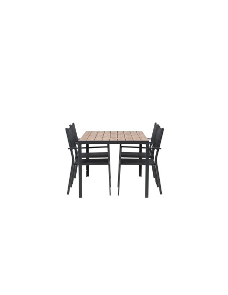 Matgrupp Break med Copacabana matstolar, 150 × 90 cm