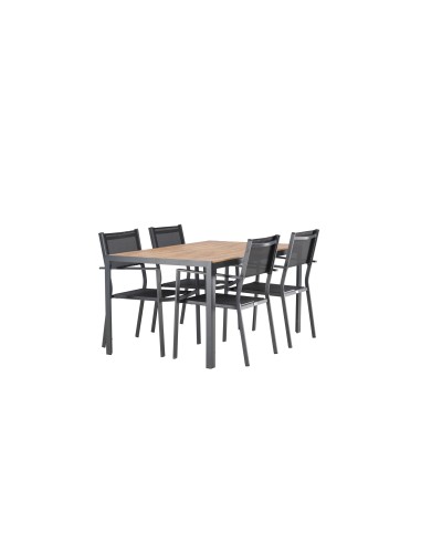 Matgrupp Break med Copacabana matstolar, 150 × 90 cm