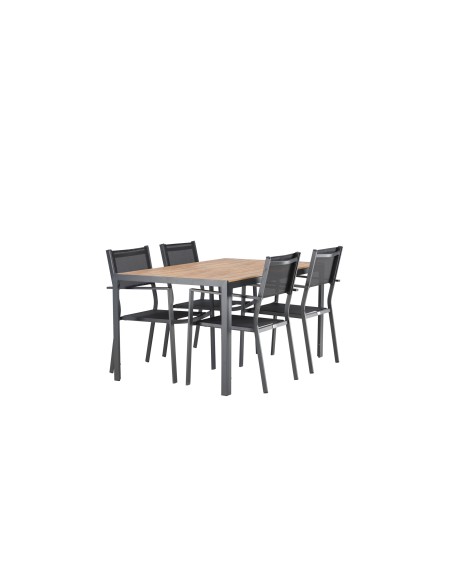 Matgrupp Break med Copacabana matstolar, 150 × 90 cm
