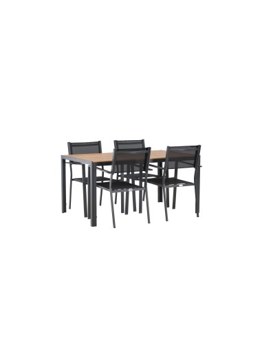 Matgrupp Break med Copacabana matstolar, 150 × 90 cm